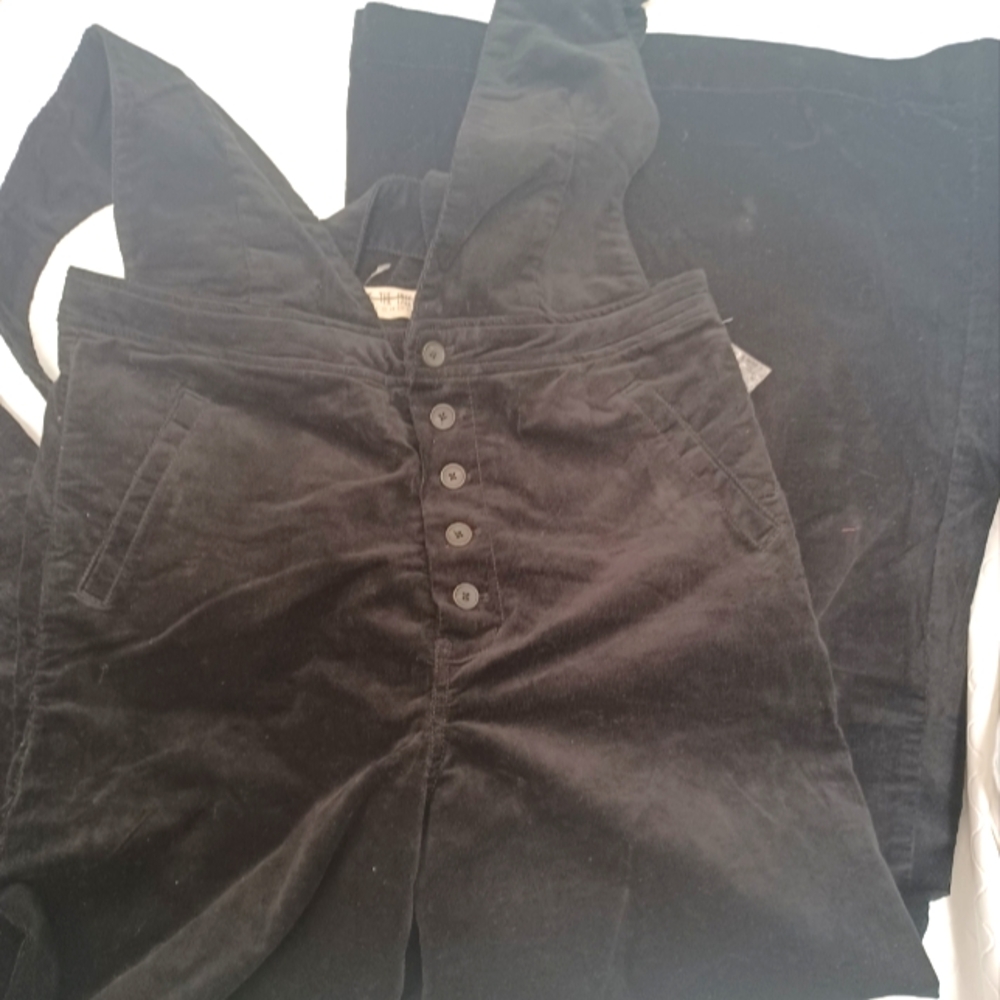 Free people black jumpsuit wild leg pants Size Medium